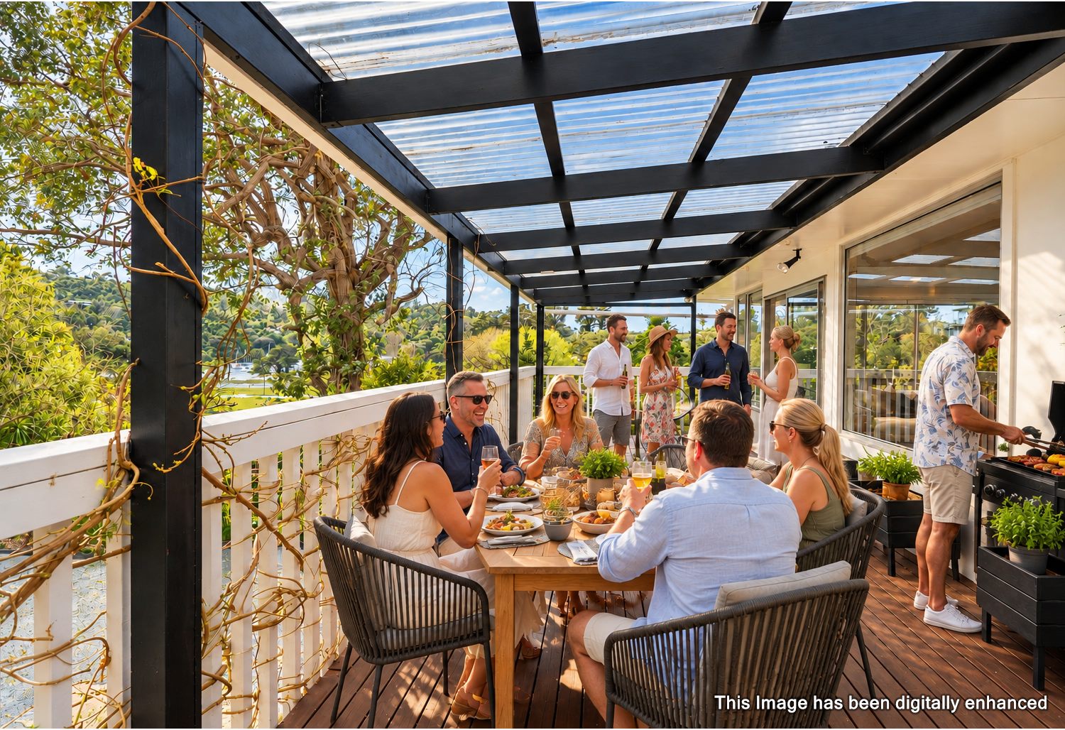 Digitally enhanced deck lifestyle — 16 Flounder Point Road, Stillwater, Rodney